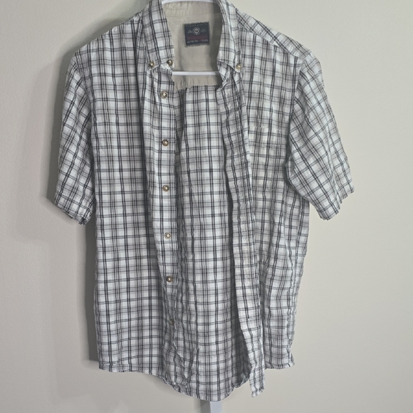 Wrangler Black and Light‎ Gray Plaid Men's Shirt Sz S - Picture 1 of 4
